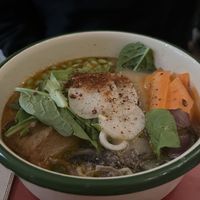 cheese ramen   at Aujourd'hui Demain Cafe in Paris