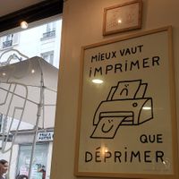 Hahaha at Aujourd'hui Demain Cafe in Paris