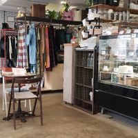 Interior at Aujourd'hui Demain Cafe in Paris
