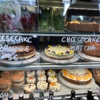 Sweet counter  at Aujourd'hui Demain Cafe in Paris