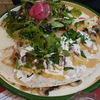 Quesadillas at Aujourd'hui Demain Cafe in Paris