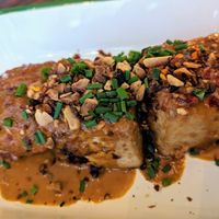 Tofu Satay at Aujourd'hui Demain Cafe in Paris