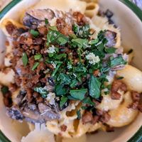 Mac and cheese at Aujourd'hui Demain Cafe in Paris