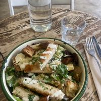 Caesar salad - great flavors  at Aujourd'hui Demain Cafe in Paris