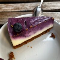 Heidelbeercheesecake  at Aujourd'hui Demain Cafe in Paris
