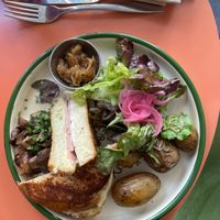 Croque monsieur  at Aujourd'hui Demain Cafe in Paris
