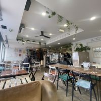   at Aujourd'hui Demain Cafe in Paris