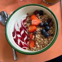 Granola bowl at Aujourd'hui Demain Cafe in Paris