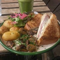   at Aujourd'hui Demain Cafe in Paris