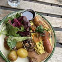 breakfast pancakes 😍😍😍😍😍  at Aujourd'hui Demain Cafe in Paris