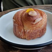 Yummy cruffin at Aujourd'hui Demain Cafe in Paris