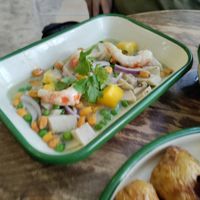 Ceviche. Would have loved more cilantro in it at Aujourd'hui Demain Cafe in Paris
