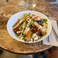 Vegan salad at Aujourd'hui Demain Cafe in Paris