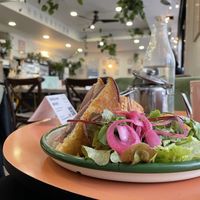   at Aujourd'hui Demain Cafe in Paris