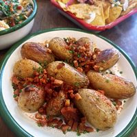 Loaded potatoes   at Aujourd'hui Demain Cafe in Paris