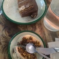 Paris Brest + gâteau chocolat sarrasin at Aujourd'hui Demain Cafe in Paris