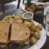 Seitan Sandwich at Aujourd'hui Demain Cafe in Paris