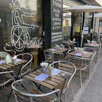  at Aujourd'hui Demain Cafe in Paris