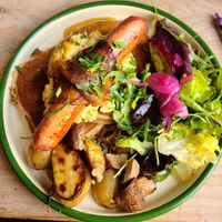 Brunch omg at Aujourd'hui Demain Cafe in Paris