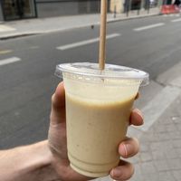 Peanut and Banana Milkshake at Aujourd'hui Demain Cafe in Paris