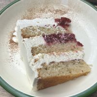 Layer Cake Vanille Framboise  at Aujourd'hui Demain Cafe in Paris