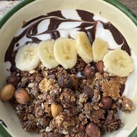 Granola bowl  at Aujourd'hui Demain Cafe in Paris