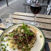 Vegan filet mignon  at Aujourd'hui Demain Cafe in Paris