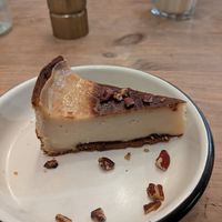 Flan at Aujourd'hui Demain Cafe in Paris