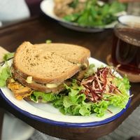 Sandwich seitan  at Aujourd'hui Demain Cafe in Paris