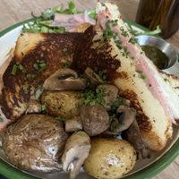Croque monsieur  at Aujourd'hui Demain Cafe in Paris