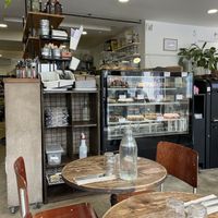   at Aujourd'hui Demain Cafe in Paris