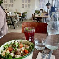   at Aujourd'hui Demain Cafe in Paris