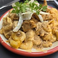 Chicken Mac & Cheese at Aujourd'hui Demain Cafe in Paris