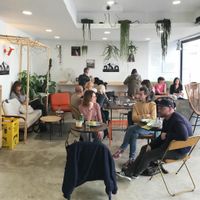 Loved this place - so calm and cool  at Aujourd'hui Demain Cafe in Paris