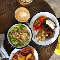 Sunday Brunch! Yum! at Aujourd'hui Demain Cafe in Paris