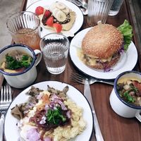 Brunch at Aujourd'hui Demain Cafe in Paris