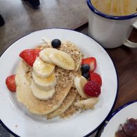 Sweet pancakes at Aujourd'hui Demain Cafe in Paris