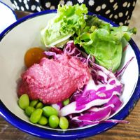 Houmous at Aujourd'hui Demain Cafe in Paris