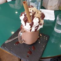 Ultimate freakshake (€8) at Aujourd'hui Demain Cafe in Paris