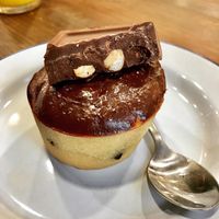 Chocolate muffin at Aujourd'hui Demain Cafe in Paris
