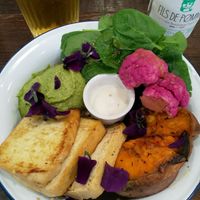 Seasonal bowl: Tofu in February 2020 at Aujourd'hui Demain Cafe in Paris