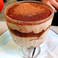 Beautiful Tiramisu at Aujourd'hui Demain Cafe in Paris