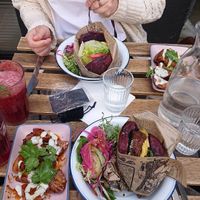 BLT and patatas bravas at Aujourd'hui Demain Cafe in Paris