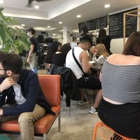 When full at Aujourd'hui Demain Cafe in Paris