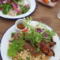 Breakfast pancakes at Aujourd'hui Demain Cafe in Paris