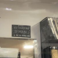  . at Aujourd'hui Demain Cafe in Paris