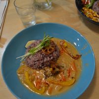Quinoa curry at Healthy Penguin Cafe in Matsumoto