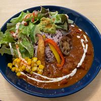 Burrito bowl at Healthy Penguin Cafe in Matsumoto