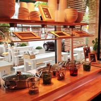 you can also choose different sizes of soup with fresh bread, all vegan. at Sattgrün in Dusseldorf