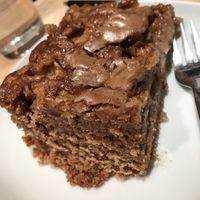 Sooo goood apple cinamon cake. Nice and fudgy at Sattgrün in Dusseldorf